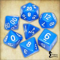Conjunto de 7 dados- Azul - RPG Conjunto de 7 dados- Azul - RPG