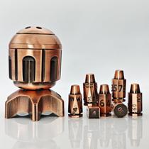 Conjunto de 7 dados de bala poliédrica de metal com recipiente de cilindro giratório em forma de míssil - recipiente de dados em forma de torpedo estilo Cyberpunk de 2025 para jogos de mesa com temas de ficção científica, guerra ou crime de D&D (cobre) Conjunto de 7 dados de bala poliédrica de metal com recipiente de cilindro giratório em forma de míssil - recipiente de dados em forma de torpedo estilo Cyberpunk de 2025 para jogos de mesa com temas de ficção científica, guerra ou crime de D&D (cobre)