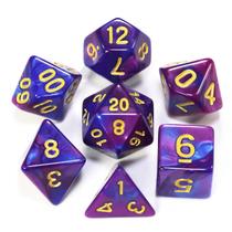 Conjunto de 7 dados- Mesclado Roxo-Azul - RPG Conjunto de 7 dados- Mesclado Roxo-Azul - RPG