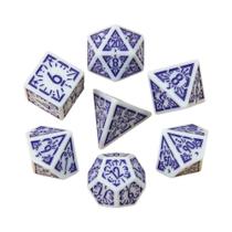 Conjunto De 7 Dados Poliedrais DND Com Padrão De Escultura Para Acessórios De Entretenimento Em