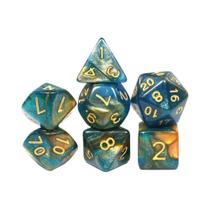 Conjunto De 7 Dados Poliedricos Galáxia Para Jogos De Tabuleiro DND Acessórios De RPG