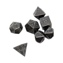 Conjunto De 7 Dados Poliedricos Mini Metálicos Arcaicos Para Jogos De RPG De Mesa