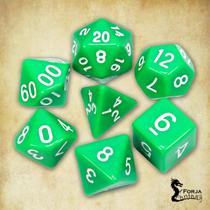 Conjunto de 7 dados- Verde - RPG Conjunto de 7 dados- Verde - RPG