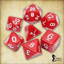 Conjunto de 7 dados- Vermelho - RPG Conjunto de 7 dados- Vermelho - RPG