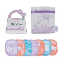 Conjunto de 7 dias com borracha de maquiagem Hello Kitty, apague a maquiagem com água Conjunto de 7 dias com borracha de maquiagem Hello Kitty, apague a maquiagem com água