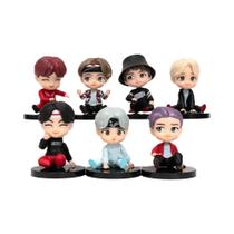 Conjunto De 7 Figuras De Ação Bangtan Boys Rm Jin Suga Jhope Jimin V Jungkook Brinquedo De Ídolo
