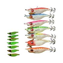 Conjunto De 7 Iscas Horizontais Para Pesca De Lula, Polvo E Camarão