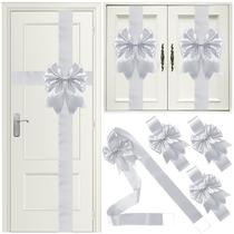 Conjunto de 7 Laços Prateados para Portas e Armários de Natal Ganeen Conjunto de 7 Laços Prateados para Portas e Armários de Natal Ganeen