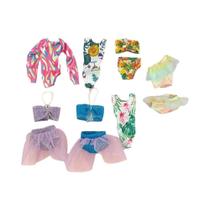 Conjunto De 7 Peças De Roupas De Banho Para Bonecas De 30cm, Acessórios De Praia De Verão Feitos À Conjunto De 7 Peças De Roupas De Banho Para Bonecas De 30cm, Acessórios De Praia De Verão Feitos À