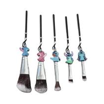 Conjunto De 7 Pincéis De Maquiagem Stitch Cartoon Com Espelho Cosmético Portátil E Pente, Presente Conjunto De 7 Pincéis De Maquiagem Stitch Cartoon Com Espelho Cosmético Portátil E Pente, Presente