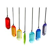 Conjunto De 7 Prismas De Cristal De 3 Polegadas Para Decoração De Casa E Jardim, Ornamento De Vidro