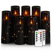 Conjunto de 7 velas LAMP Sasigeiaa Flameless LED Pillar com controle remoto