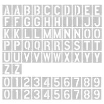 Conjunto de 72 moldes vazados reutilizáveis de 2 polegadas para letras Vomulato Conjunto de 72 moldes vazados reutilizáveis de 2 polegadas para letras Vomulato