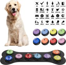 Conjunto de 8 Botões de Cão Falantes Acools com Tapete Impermeável Conjunto de 8 Botões de Cão Falantes Acools com Tapete Impermeável