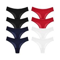 Conjunto De 8 Calcinhas De Algodão Femininas Respirável G-Strings Listradas Sexy E Confortáveis