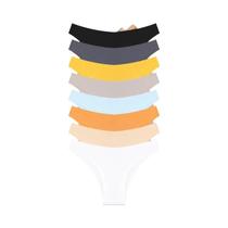 Conjunto De 8 Calcinhas De Seda Gelada Sem Costura De Cintura Baixa, Respiráveis E De Alta