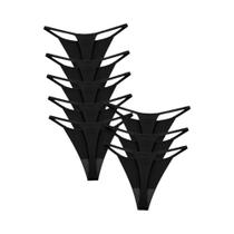 Conjunto De 8 Calcinhas De Seda Gelada Sem Costura E Respirável Para Mulheres, Tanga G-String