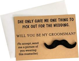 Conjunto de 8 cartões de proposta Groomsmen Heather & Willow com envelopes Conjunto de 8 cartões de proposta Groomsmen Heather & Willow com envelopes