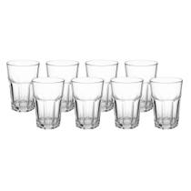 Conjunto de 8 Copos Transparentes de Vidro 350ML Para Suco