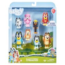 Conjunto de 8 Figuras de Ação Família Bluey JP 6,5 cm Conjunto de 8 Figuras de Ação Família Bluey JP 6,5 cm