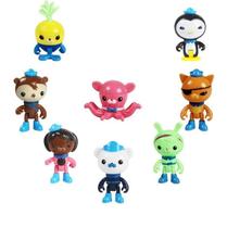 Conjunto De 8 Figuras De Ação Octonauts, Capitão Barnacles, Kwazii, Peso, Pinguim Dashi, Mini