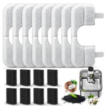 Conjunto de 8 filtros e esponjas Fenkabs para Fonte de Água para Gatos Q108 Conjunto de 8 filtros e esponjas Fenkabs para Fonte de Água para Gatos Q108