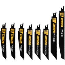 Conjunto de 8 Lâminas de Serra Recíproca DEWALT DWA4101 (Madeira/Metal)