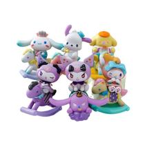 Conjunto de 8 lindas miniaturas colecionáveis da Sanrio Blind Box Figures Conjunto de 8 lindas miniaturas colecionáveis da Sanrio Blind Box Figures
