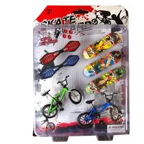 Conjunto de 8 Mini-Bikes Fingerboard - Finger Skateboarding e BMX
