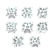 Conjunto De 8 Moldes Profissionais Reutilizáveis Para Pintura Facial E Corporal Para Adultos E