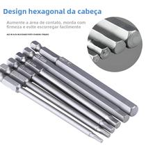 Conjunto De 8 Peças De Chave Allen Hexagonal De 100mm Com Brocas SAE Métricas Para Ferramentas