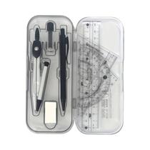 Conjunto De 8 Peças De Compassos Geométricos Escolares Com Lápis Mecânicos, Transferidores, Réguas E