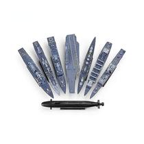 Conjunto de 8 peças de porta-aviões Warship, modelo de navio Conjunto de 8 peças de porta-aviões Warship, modelo de navio