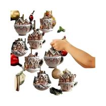 Conjunto De 8 Pingentes Para Árvore De Natal, Decorações Festivas 2D Para Natal E Ornamentações De Conjunto De 8 Pingentes Para Árvore De Natal, Decorações Festivas 2D Para Natal E Ornamentações De