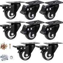 Conjunto de 8 polegadas Caster Wheels ASRINIEY Heavy Duty de 2 polegadas com freio