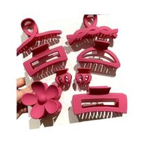 Conjunto De 8 Presilhas De Cabelo Em Acrílico Com Flores Em Cores Gradientes Para Meninas Conjunto De 8 Presilhas De Cabelo Em Acrílico Com Flores Em Cores Gradientes Para Meninas