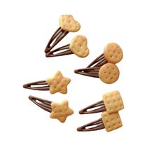 Conjunto De 8 Presilhas De Cabelo Tema Biscoito Adoráveis Para Mulheres E Meninas Grampos