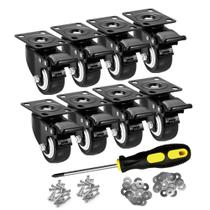 Conjunto de 8 rodas Caster Wheels ASHGOOB com freio de 2 polegadas