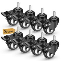 Conjunto de 8 Rodízios Industriais HOLKIE de 2" com Haste - Alta Resistência Conjunto de 8 Rodízios Industriais HOLKIE de 2" com Haste - Alta Resistência