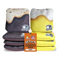 Conjunto de 8 sacos para cornhole Cornhole365 em poliéster reforçado Conjunto de 8 sacos para cornhole Cornhole365 em poliéster reforçado