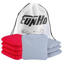 Conjunto de 8 sacos para cornhole EunHo resistentes às intempéries 15 x 15 cm