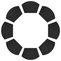 Conjunto de 8 tecidos de vinil Wedge Placemats SHACOS para mesa redonda