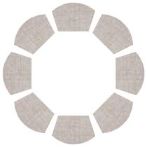 Conjunto de 8 tecidos de vinil Wedge Placemats SHACOS para mesa redonda