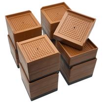 Conjunto de 8 unidades Bed Risers JONHWI, palafitas de 3 polegadas, marrom pesado