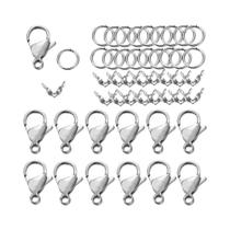 Conjunto De 80 Peças De Anéis De Fechamento Em Aço Inoxidável Para Pulseiras, Colares E Cadeias DIY Conjunto De 80 Peças De Anéis De Fechamento Em Aço Inoxidável Para Pulseiras, Colares E Cadeias DIY