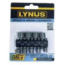 Conjunto de 9 Bits Sextavados 5 a 13mm CRV CLBS-9 LYNUS Conjunto de 9 Bits Sextavados 5 a 13mm CRV CLBS-9 LYNUS
