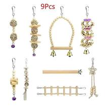 Conjunto de 9 Brinquedos para Pássaros