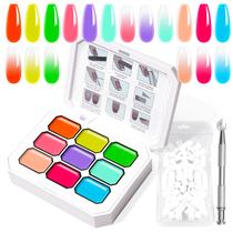 Conjunto de 9 cores em gel de pintura gradiente U-Shinein Conjunto de 9 cores em gel de pintura gradiente U-Shinein