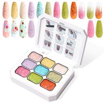 Conjunto de 9 cores em gel de pintura gradiente U-Shinein Conjunto de 9 cores em gel de pintura gradiente U-Shinein