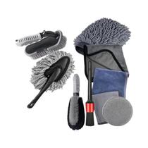 Conjunto De 9 Escovas Para Limpeza De Pneus De Carro À Prova d'Água Com Luvas Acessórios Para Conjunto De 9 Escovas Para Limpeza De Pneus De Carro À Prova d'Água Com Luvas Acessórios Para